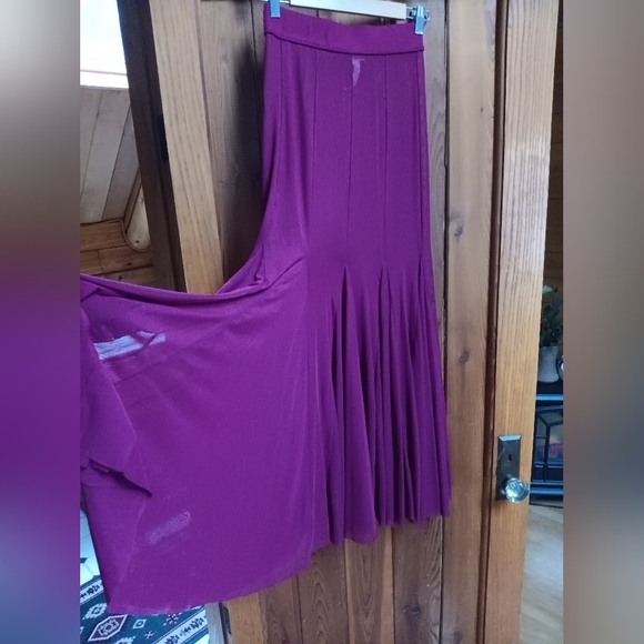 Red Godet girl mesh 1/2 slip - Picture 2 of 6